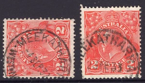 KGV Australia 2d Reds MEEKATHARRA WA CDS - Picture 1 of 1