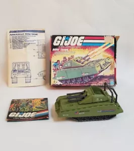 G.I. vintage Carro armato Joe Armadillo 1985 con scatola blueprint istruzioni e inserto - Foto 1 di 12