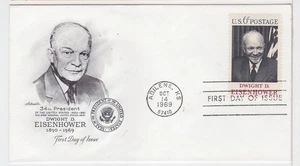 TurtlesTradingPost- Dwight D. Eisenhower 1969 #1383 FDC Artmaster Cachet - Picture 1 of 1