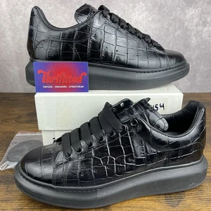 Alexander McQueen Oversized Sneaker Croc Black Size 43.5 EU / 10.5 US Men Shoes - Picture 1 of 10