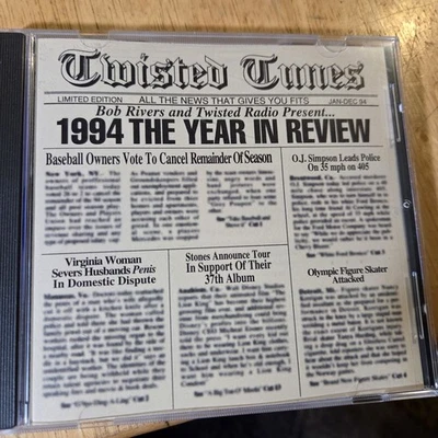 Bob Rivers & Twisted Radio "Twisted Tunes 1994" компакт-диск больше не издающийся KISW FM комедия Сиэтл - Изображение 1 из 4