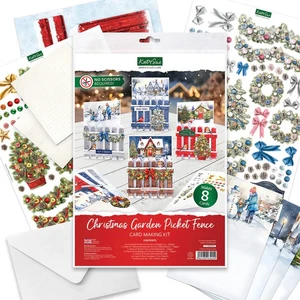 Katy Sue Weihnachten Garten Lattenzaun Kartenherstellung Kit - 8 geformte Karten, gestanzt - Bild 1 von 1