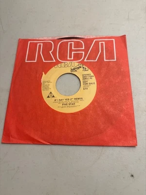 FIVE STAR IF I SAY YES 7" VINYL DJ PROMO 45 RPM 1986 ON RCA SOUL DISCO FUNK VG+ Foto 1 de 3