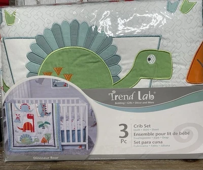 Trend Lab Dinosaur  Roar3-Pc Crib Bedding Set  *New* - Image 1 of 4