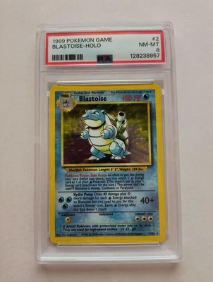 Pokemon Blastoise Base Set Unlimited Holo Rare #2 PSA 8 - Image 1 of 2