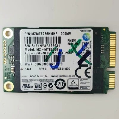 Samsung MZ-MTE2560 256GB mSATA Internal SSD | Grade A | 8203 - Image 1 of 2