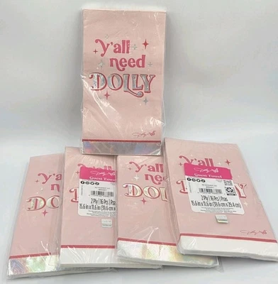 Lot Of 5 Packs Dolly Parton Party Supplies Guest Towel Napkins Y'all Need Dolly - Image 1 of 4