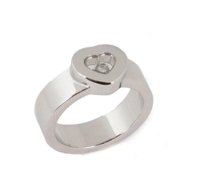Anillo Corazón Chopard Happy Diamond Oro Blanco 18k - Talla 6 Foto 1 de 4