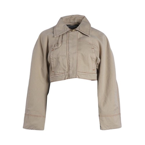 Giacca denim Jacquemus beige cotone La Veste Di Nimes Mayo Crop 231DE012 1016 15B