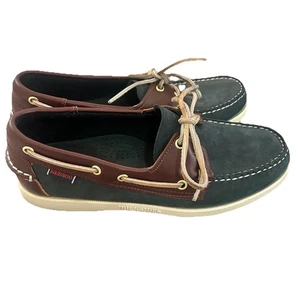 Zapatos Mocasines Sebago Docksides Barco 360 Cordones Talla 8 Ancho Cuero Nobuck Cuero Crudo - Imagen 1 de 10