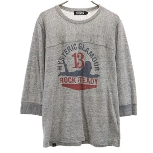 HYSTERIC GLAMOUR T-shirt manica lunga S grigio Ron T uomo - Foto 1 di 9