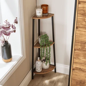 Locastra Corner Shelf Stand Bathroom 3 Tier Shelving Rack Unit Modern Design - Picture 1 of 5