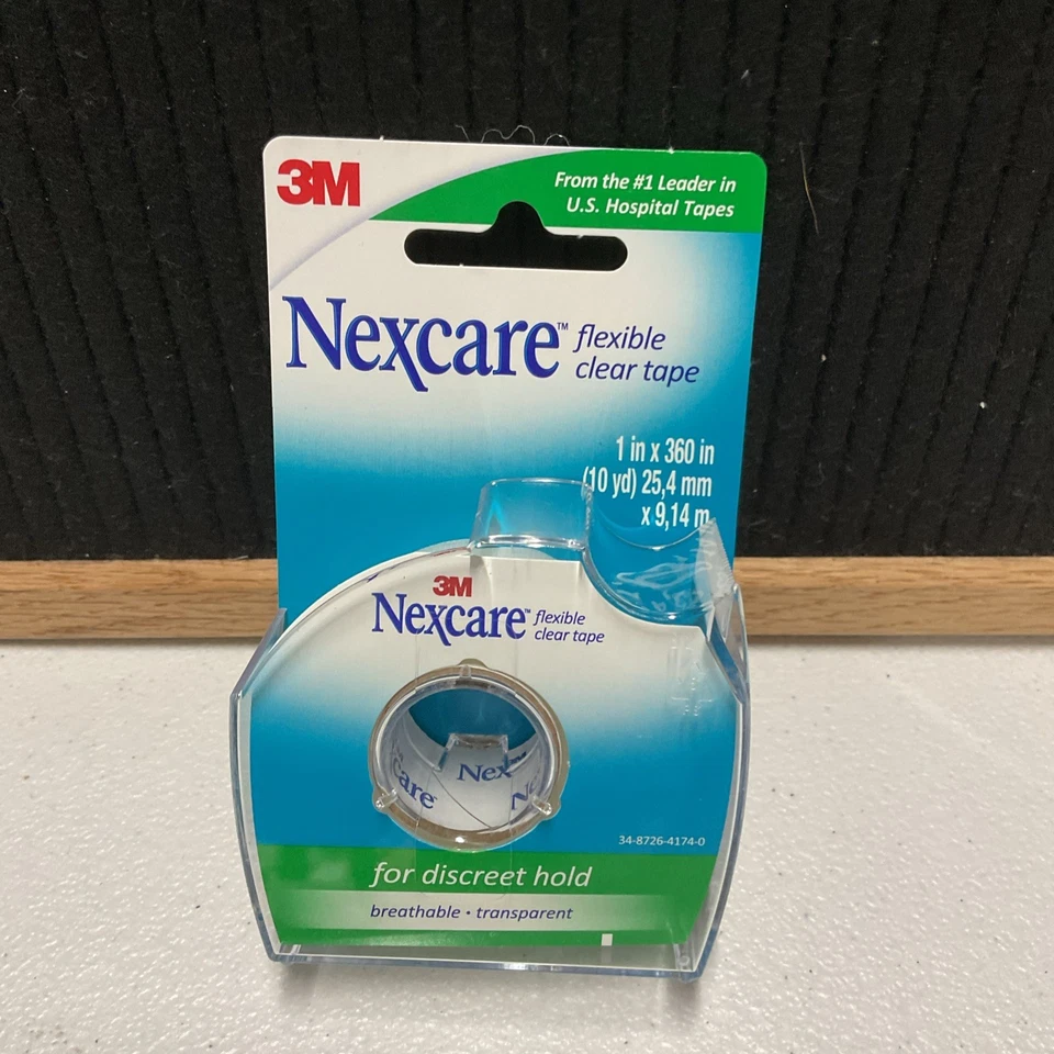 Nexcare Dispensador de Cinta Transparente Flexible 1”X10yd 1ct Soporte Medio 1182 Foto 1 de 4