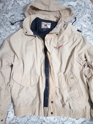 CUTTER & BUCK  Men's Winter Hooded Coat / Jacket Beige  XXL / TTG Corvette Logo - Image 1 of 4