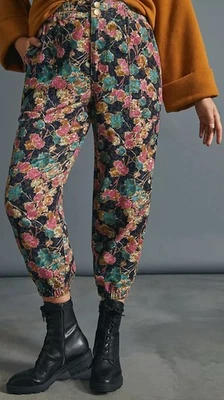 Anthropologie Anisa Pantalones de chándal Floral Pana Talla Pequeña 100% Algodón ¡EXCELENTE ESTADO USADO! Foto 1 de 4