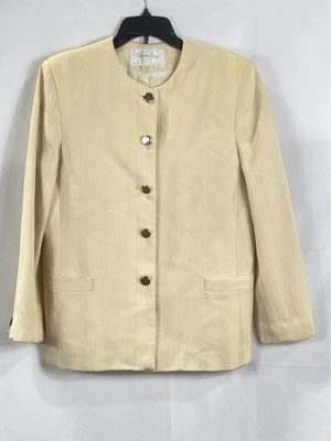Christian Dior Women Beige Blazer Size 14 - Image 1 of 4