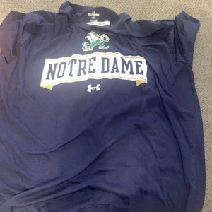 Notre Dame Under Armour 2xl Tshirt Ribbon Team Issue - Picture 1 of 3