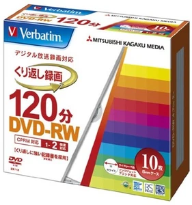 DVD-RW for Repeated Video Recording (CPRM) VHW12NP10V 10 Packs F/S w/Tracking# - Afbeelding 1 van 5