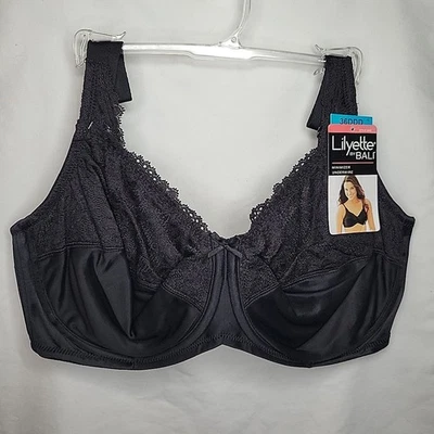Lilyette Dreamwire Minimizer Underwire Bra 36DDD Black #0428 New with tags - Image 1 of 4