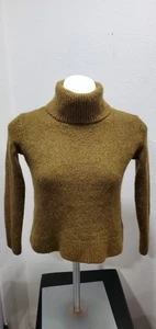 Banana Republic Alpaca & Wool Blend Olive Turtleneck Sweater Pullover Sz Small - Picture 1 of 8