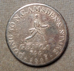 1296 Génova, Illinois, Going To N.C. Amsden’s Store, 1845 Belvidere Miller Ill-44A - Imagen 1 de 2