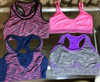 Lot 4 S/M￼ Woman Variety Wire Free Racerback Workout Gym Sport Bra - Image 1 of 4