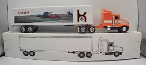 Ertl 1:64 Kenworth Cab/Trailer - Kory Farm Equip, Manlius, IL - Louisville 1995 - Picture 1 of 7