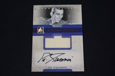 Ed Giacomin 2007-08 In the Game Superlative Auto & Jersey Silver /50 Rangers