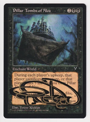 Shadow Signed Pillar Tombs of Aku MP Artist Terese Nielsen MTG Reserved List EDH - Image 1 of 2