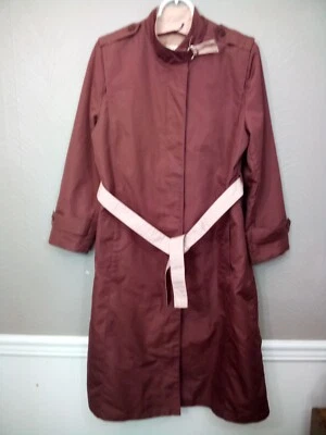 Chaqueta Abrigo de Lluvia para Mujer Misty Harbor Talla 12R Borgoña Sin Forro De Colección Foto 1 de 4