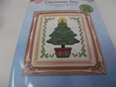 Design Works CHRISTMAS TREE w Frame Counted Cross Stitch Kit  - Image 1 of 3