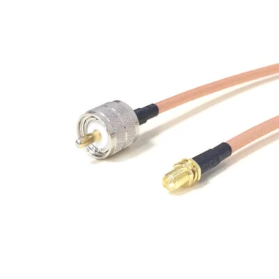 Wifi antenna adapter RP SMA Female to UHF male PL259 Cable RG142 50cm low loss - Image 1 of 4