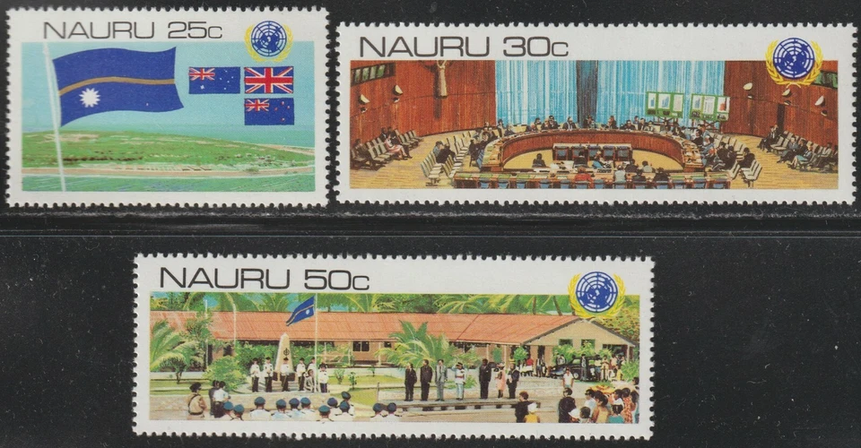 Nauru SC# 221-223 1980 - Declaración de descolonización de la ONU, 20 aniversario - M-NH Foto 1 de 1