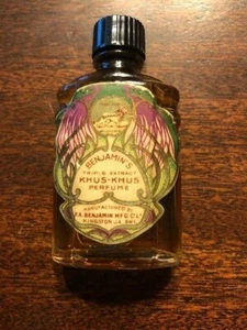 Khus Khus Triple Extract Perfume Benjamin's Jamica. Rare• VINTAGE ! Full Bottle - Picture 1 of 3