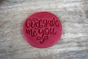 Timbro god give me you goffrato Buon San Valentino timbro EmbosserFondant - Foto 1 di 4