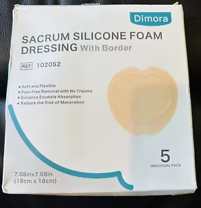 Dimora Sacrum Silicone Foam Dressing with Border 7"x7" Exp 3/27 - Picture 1 of 5