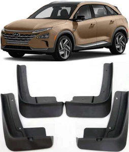 New Front & Rear Molded Splash Guards Mud Flaps For 2018-2023 Hyundai Nexo - Picture 1 of 5