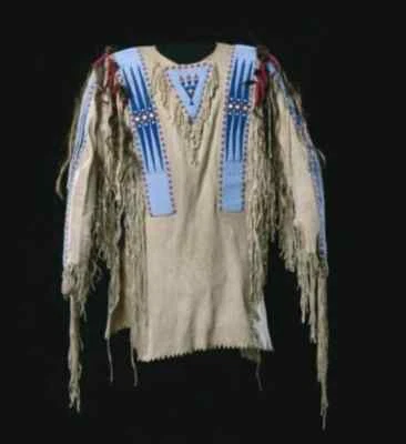 Sioux Shirt Western Shirt Lakota Shirt Native Shirt Boho Suede Warrior Shirt - Image 1 of 2