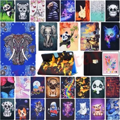 For iPad 7th 6th 5th Generation Animals Patterned Flip Leather Case Stand Cover - Image 1 of 4