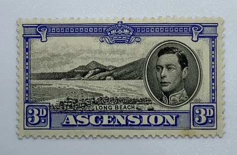 1938-53 ASCENSION ISLAND #44 UNUSED OG Cover