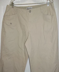 Columbia Women's Khaki Wide Leg Pants Size 14 Short Pockets 38" x 30.5" - Bild 1 von 6