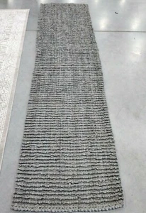 LIGHT GREY 2'-6" X 10' Pulled Threads Rug, Reduced Price 1172709701 NF447G-210 - Picture 1 of 4