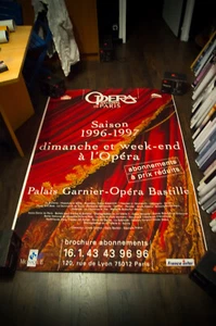 OPERA DE PARIS SEASON 96/97 Large French Vintage Music Concert Poster Original - Picture 1 of 7