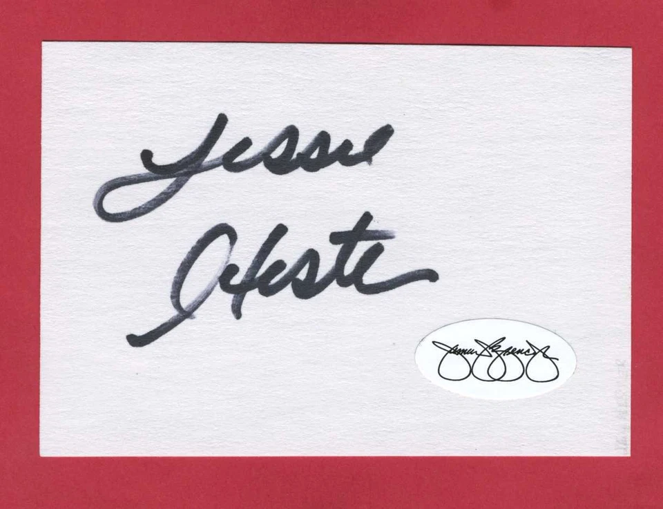 Jessie Hester Cut Index Card Autograph  JSA   Raiders   Colts   Signed   Auto - Image 1 of 1