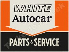 White Autocar Parts & Service 9" x 12" Metal Sign
