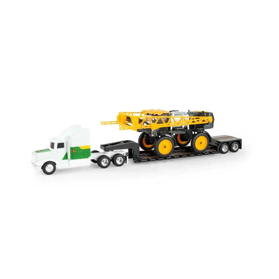Pulverizador John Deere ERTL 1/64 LP84530 Hagie STS12 con remolque semi Lowboy Foto 1 de 1