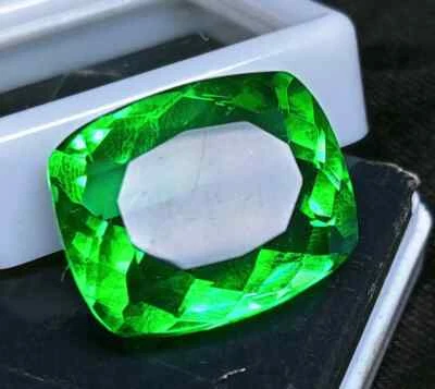 AAA+ Rare Green Peridot Cushion Cut 12.30 Ct. Loose Gemstone Gift for Women/Her - Image 1 of 4