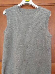 Hand Knitted Sleeveless Jumper Mainly Cashmere