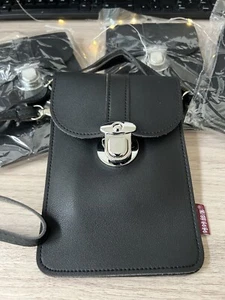 Pantalla Táctil Bandolera Teléfono Celular Cartera Correa para el Hombro Cartera Mujeres Negro Nuevo - Imagen 1 de 9
