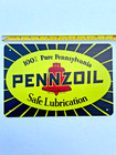 Pennzoil Motor Oil Tin Sign Gasoline Lube Logo Man Cave Vintage Retro Metal Art